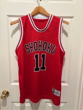 Red Shohoku #11 Basketball Jersey